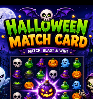 Halloween match card